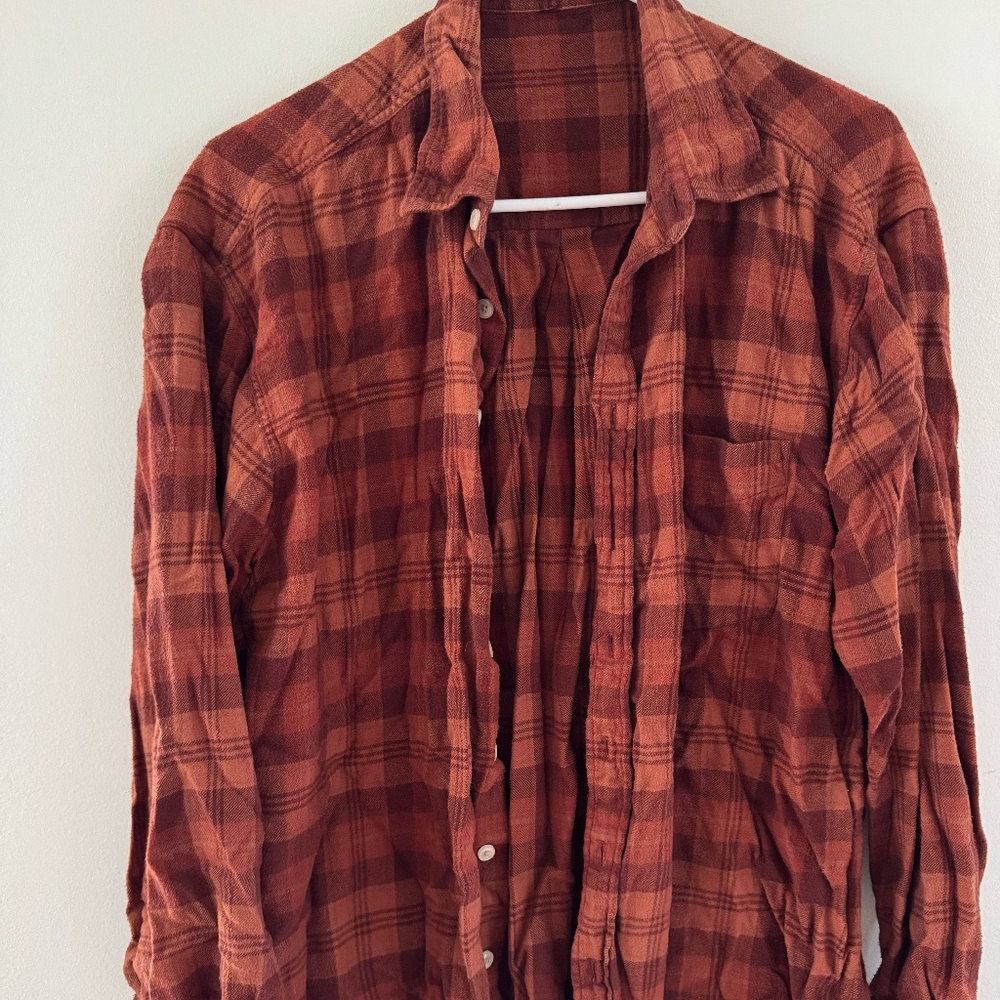 Rust colored flannel